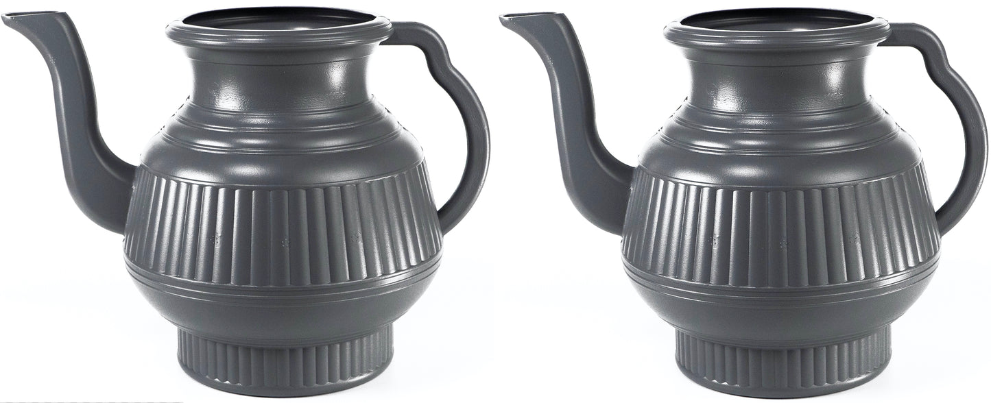 Pair of Gray & Gray Lota | Bodna | Toilet Wash Jug | 2.25 Liters