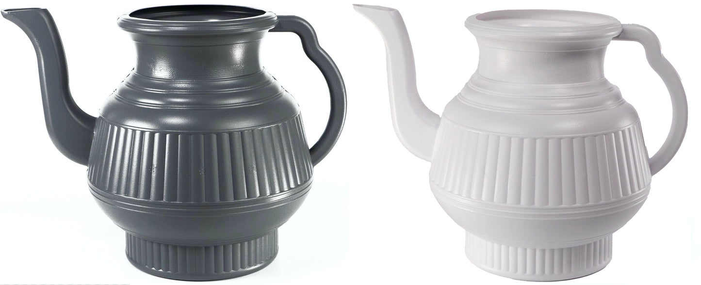 Pair of Gray & White Lota | Bodna | Toilet Wash Jug | 2.25 Liters