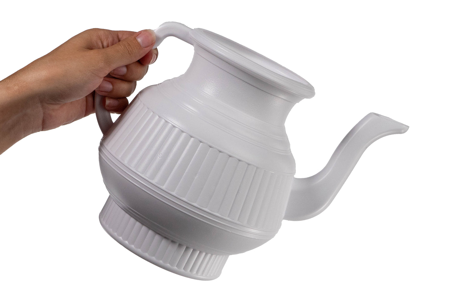 Pair of White & White Lota | Bodna | Toilet Wash Jug | 2.25 Liters