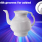 Pair of White & White Lota | Bodna | Toilet Wash Jug | 2.25 Liters