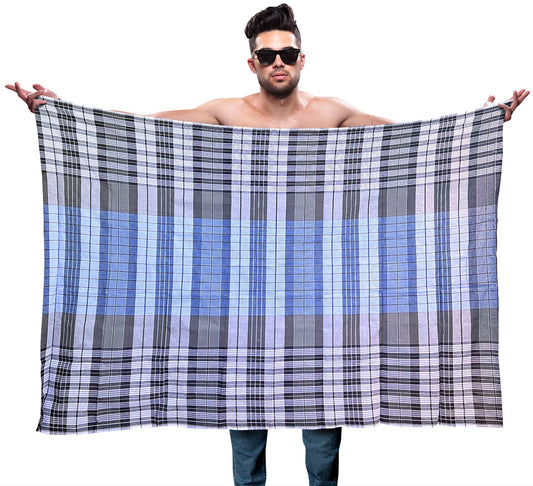 Men’s Sarong | Lungi | 100% Cotton | Unsewn | Multicoloured - Desify